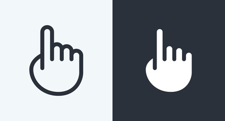 finger vector icon. pointing finger vector illustration.