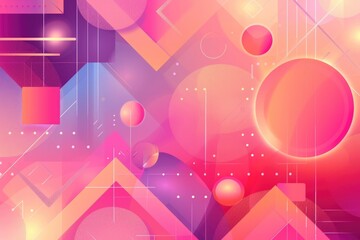 Poster - Colorful background featuring intricate geometric patterns and lines