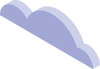 Poster - Purple cloud computing symbol floating with isometric projection