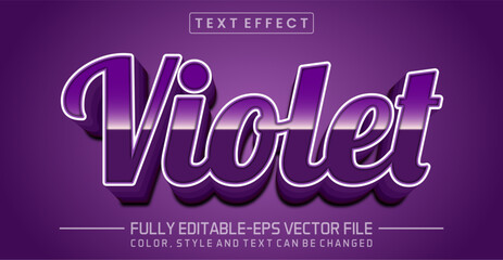 Wall Mural - Editable Violet text style effect - text style Concept