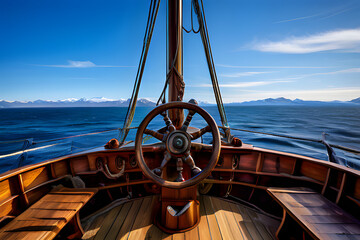 Wall Mural - sailing boat on the sea