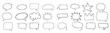 © maryai - speaking hand drawn doodle bubbles set talk clouds sketch frames speech thought balloon shapes