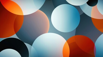 Wall Mural - Abstract Background with Overlapping Circles