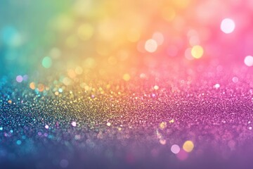 Wall Mural - Sparkling glitter background with a rainbow of colors. Perfect for adding a touch of magic and festivity to your designs.