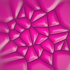 Aufkleber - Stylized illustration of pink organic cells. 3d rendering