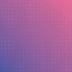 Aufkleber - Digital illustration of a pattern of convex circles on an old worn surface with pink and purple gradient. 3d rendering