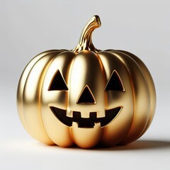 a Gold halloween pumpkin