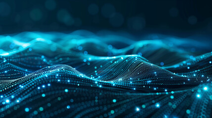 Poster -  complexity of big business data with a background featuring a network of interconnected data points, flowing data streams, and complex visual patterns representing large-scale data analysis