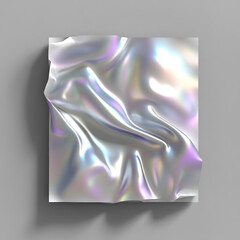 Fototapete - A square, white paper sticker with a painted or illustrated design By Generated AI