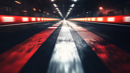 Motorsport Racing UI Background, Asphalt track to Speedway Blur with Racing Stripes, Ideal for App and Website Design Background