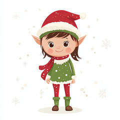 Wall Mural - little elf Christmas day