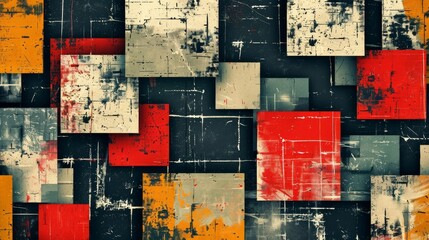 Wall Mural - Grunge pixelated background