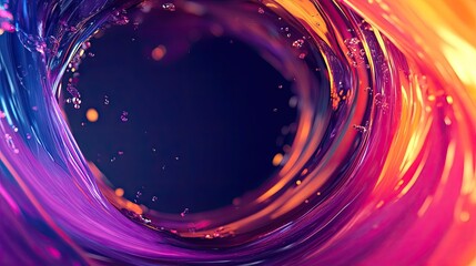 Poster - Abstract background with dynamic motion and vibrant hues. Plenty of copy space in the middle.