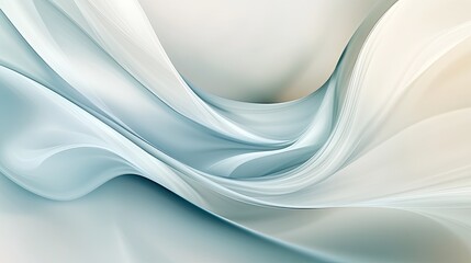 Poster - Abstract background with smooth waves and gentle curves. Ample copy space in the center.