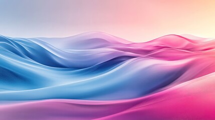 Aufkleber - Abstract digital landscape with vivid gradients and soft transitions. Copy space on the top right.