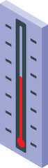Poster - Vertical thermometer showing increasing temperature on the celsius scale