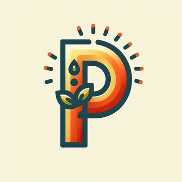 Letter  p  Logo. A Letter Design Vector. AI generate