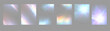 © roman11998866 - Crystal light glasses effect sparkle prism glare reflection effect. Banner optical rainbow lights, glare, leak, streak overlay. falling confetti. Vector banner colorful vector lenses and light flares.
