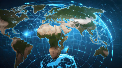 World map background, Multinational conglomerate, international business concept bakcground, ai generated