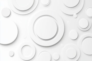 Poster - silver background texture with an abstract paper circle design.