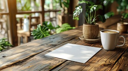 home business desk with communication device. empty space for te