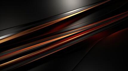 Fototapete - Abstract background with black, gold and red lines.