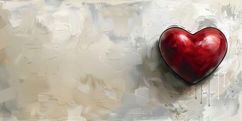 Wall Mural - Valentine's Day themed heart shaped background for cards, flyers, posters, banners with copy space.
