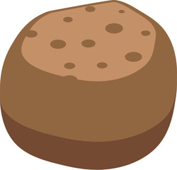 Sticker - Simple, freshly baked loaf of round bread, perfect for representing baking or food related concepts