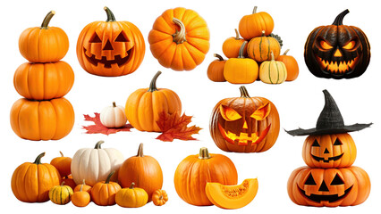 Sticker - PNG hallowed day element set, transparent background