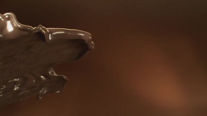 Poster - Super Slow Motion of Melted Chocolate Splashing in Wave Shape. Filmed on High Speed Cinema Camera, 1000fps.