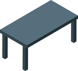 Poster - Simple grey desk standing on four legs, perfect for minimalist or office themed designs