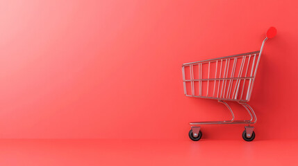 Online shopping, cart checkout process, flat design illustration