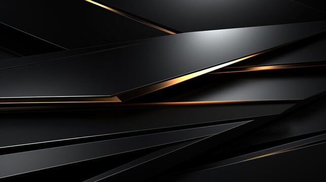 Abstract black and gold geometric background.