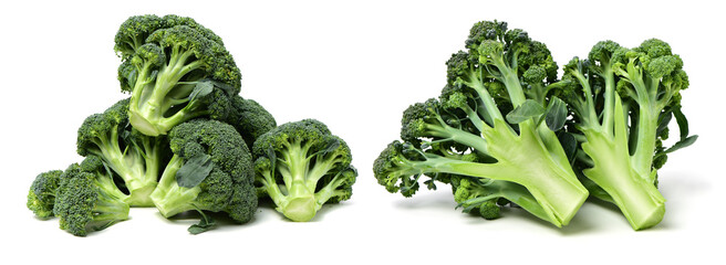 Sticker - Broccoli vegetable on white background 