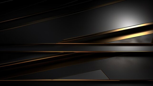 Abstract black and gold geometric background.