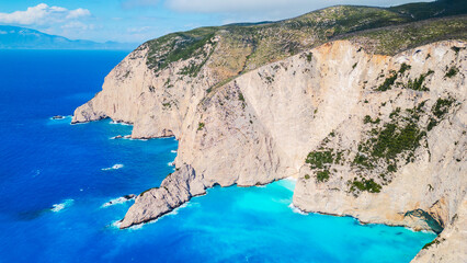 Wall Mural - Zakynthos, Greece. Beautiful Greek Islands and turqoise waters of Ionian Sea.