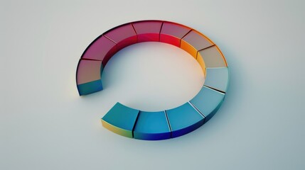Poster - a vibrant circle on a clean background