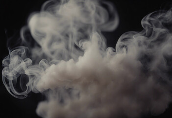 Wall Mural - smoke on black backgroundsmoke on black background