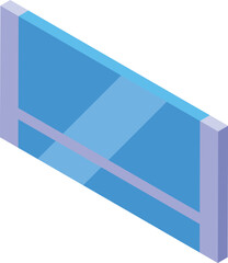 Poster - Modern glass fence protecting property providing security