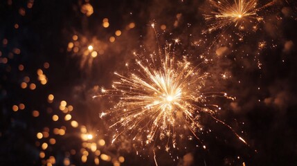 Poster - Dazzling fireworks lighting up the sky in a stunning display