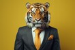 © kues1 - businessman suit with animal head portrait. funny and crazy concept