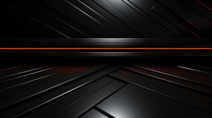 Fototapete - Abstract black and red background with geometric lines.