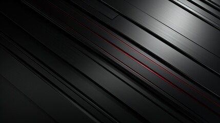 Fototapete - Abstract black and red diagonal lines background.