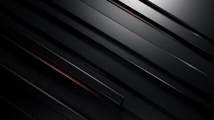 Fototapete - Abstract black and red diagonal lines background.