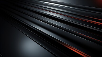 Fototapete - Abstract black and red diagonal lines.