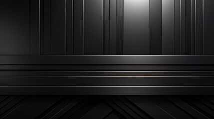 Fototapete - Abstract black and silver background with geometric shapes.