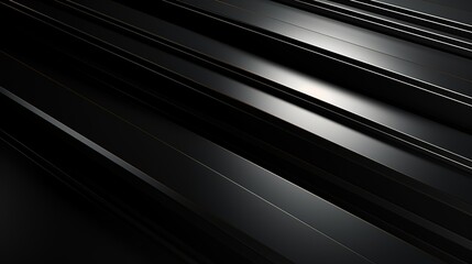 Fototapete - Abstract black and silver diagonal lines background.
