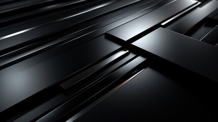 Fototapete - Abstract black and silver geometric background.
