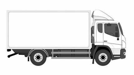 Truck template isolated on white background vector image