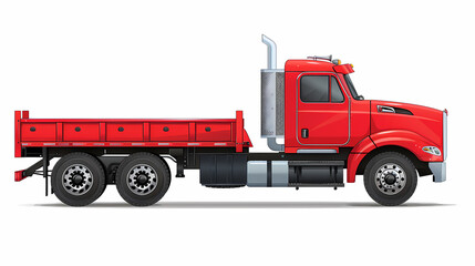 Truck template isolated on white background vector image